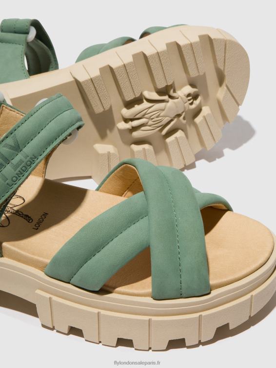 sandales à bride arrière jada854 femmes 0N8R546 Vert Jade Fly London