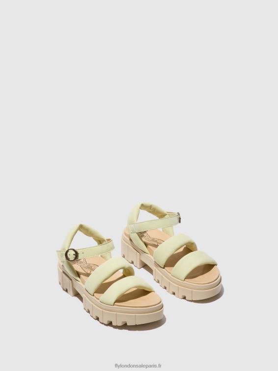 sandales à bride arrière jela864 femmes 0N8R549 jaune pâle Fly London