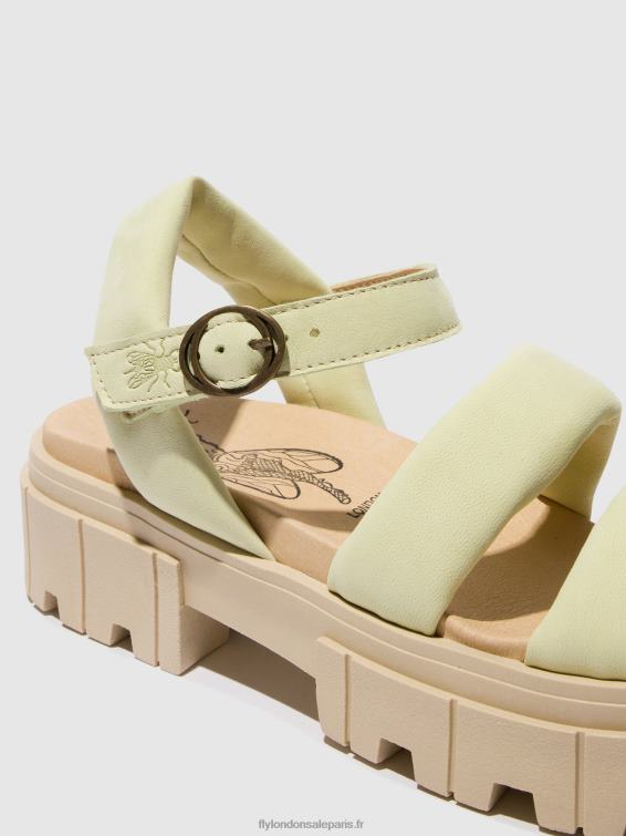 sandales à bride arrière jela864 femmes 0N8R549 jaune pâle Fly London