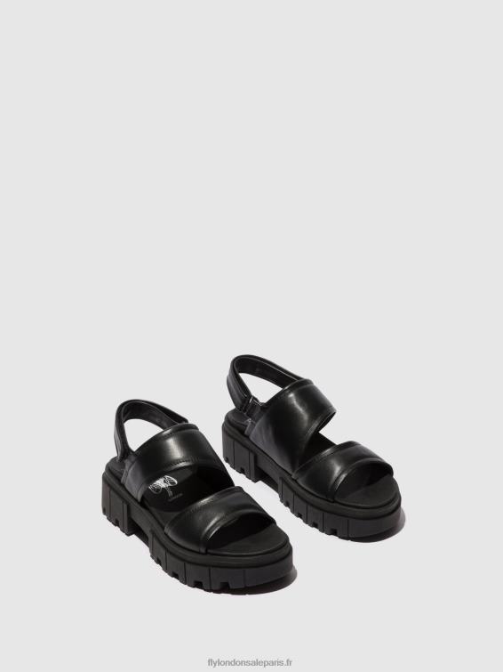 sandales à bride arrière jira865 femmes 0N8R542 noir Fly London