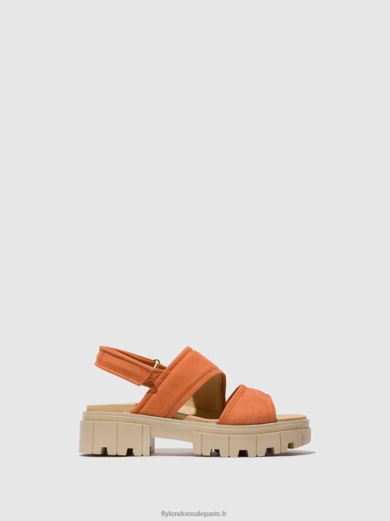 sandales à bride arrière jira865 femmes 0N8R543 pêche Fly London