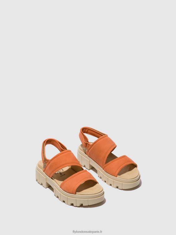 sandales à bride arrière jira865 femmes 0N8R543 pêche Fly London