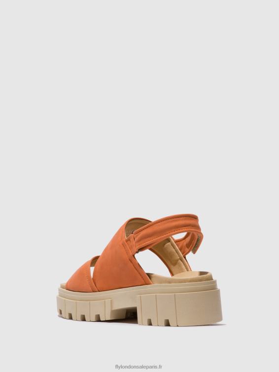 sandales à bride arrière jira865 femmes 0N8R543 pêche Fly London