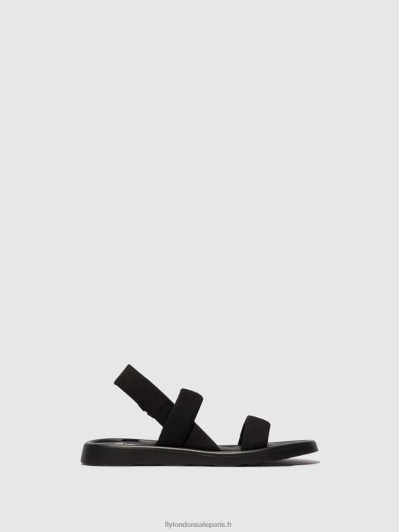 sandales à bride arrière tera873 femmes 0N8R538 noir Fly London