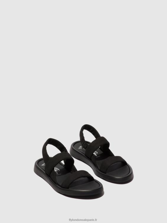 sandales à bride arrière tera873 femmes 0N8R538 noir Fly London