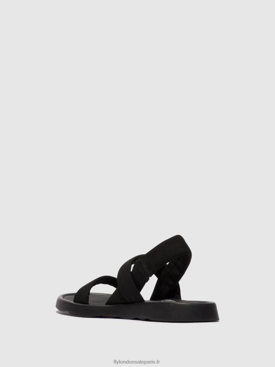 sandales à bride arrière tera873 femmes 0N8R538 noir Fly London
