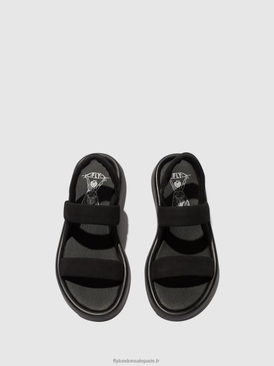 sandales à bride arrière tera873 femmes 0N8R538 noir Fly London