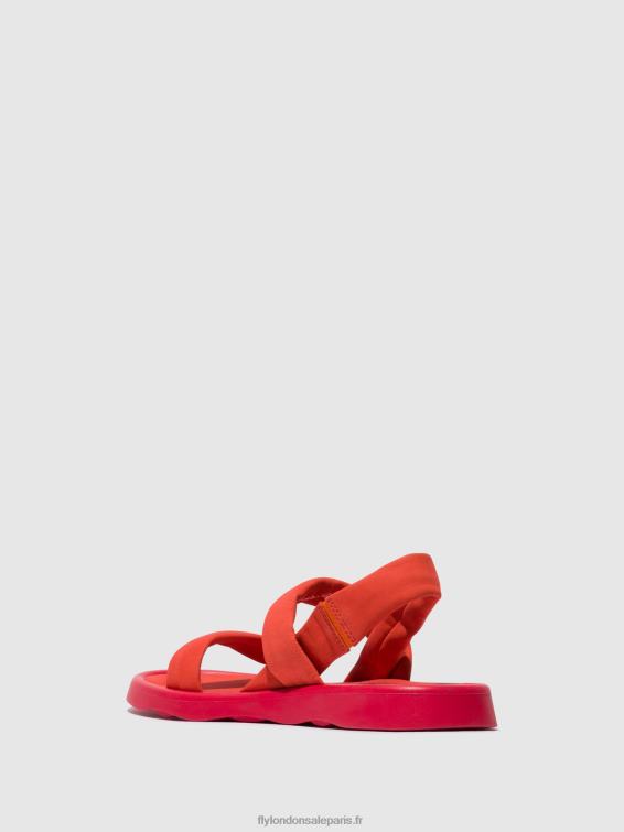 sandales à bride arrière tera873 femmes 0N8R540 diable rouge Fly London