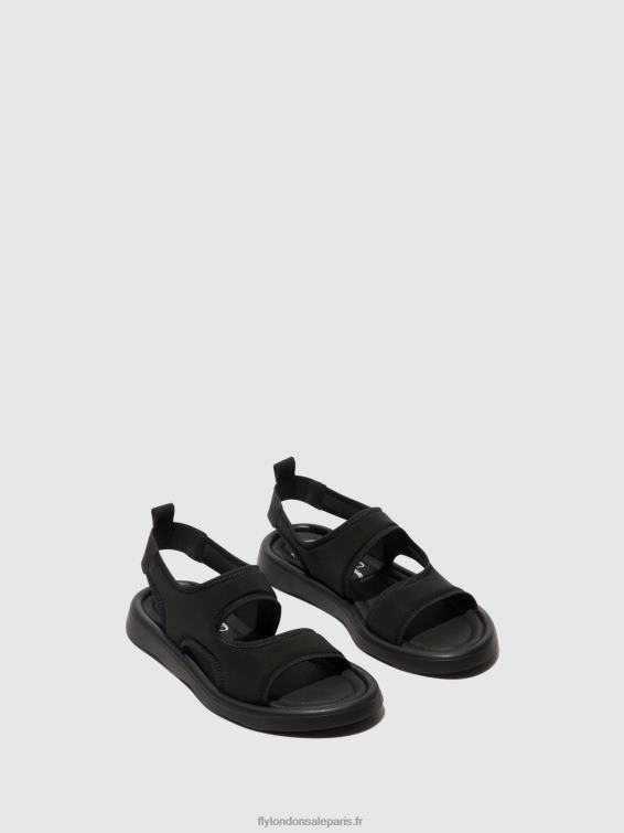 sandales à bride arrière treq930 femmes 0N8R450 noir Fly London