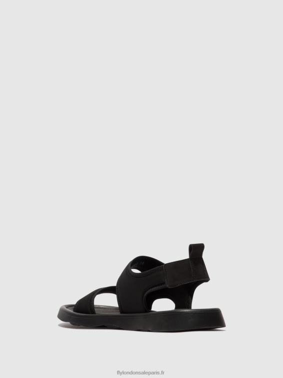 sandales à bride arrière treq930 femmes 0N8R450 noir Fly London
