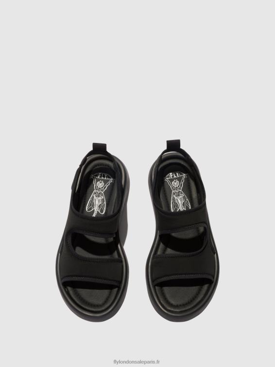 sandales à bride arrière treq930 femmes 0N8R450 noir Fly London