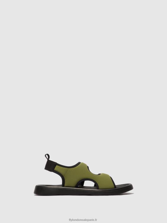 sandales à bride arrière treq930 femmes 0N8R451 olive/noir Fly London