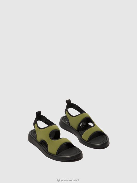 sandales à bride arrière treq930 femmes 0N8R451 olive/noir Fly London