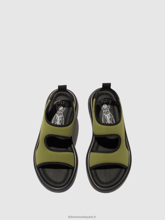 sandales à bride arrière treq930 femmes 0N8R451 olive/noir Fly London