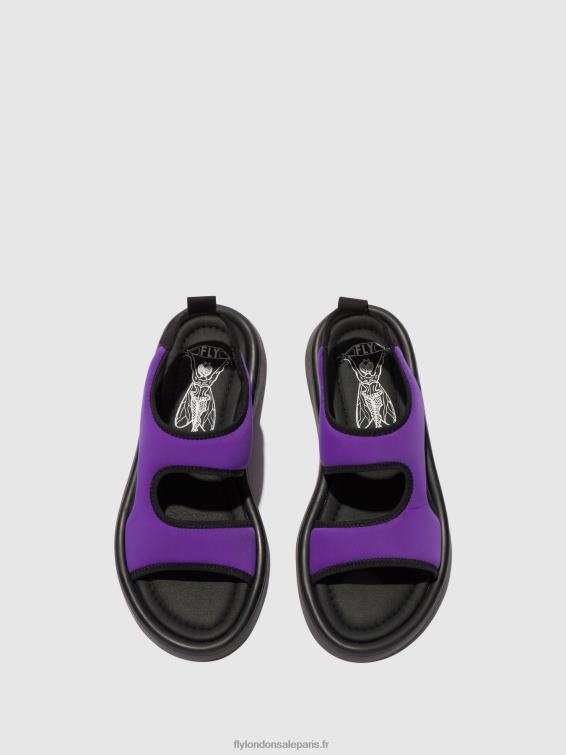 sandales à bride arrière treq930 femmes 0N8R452 alto/noir Fly London