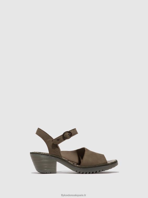 sandales à bride arrière wely439 femmes 0N8R443 kaki Fly London