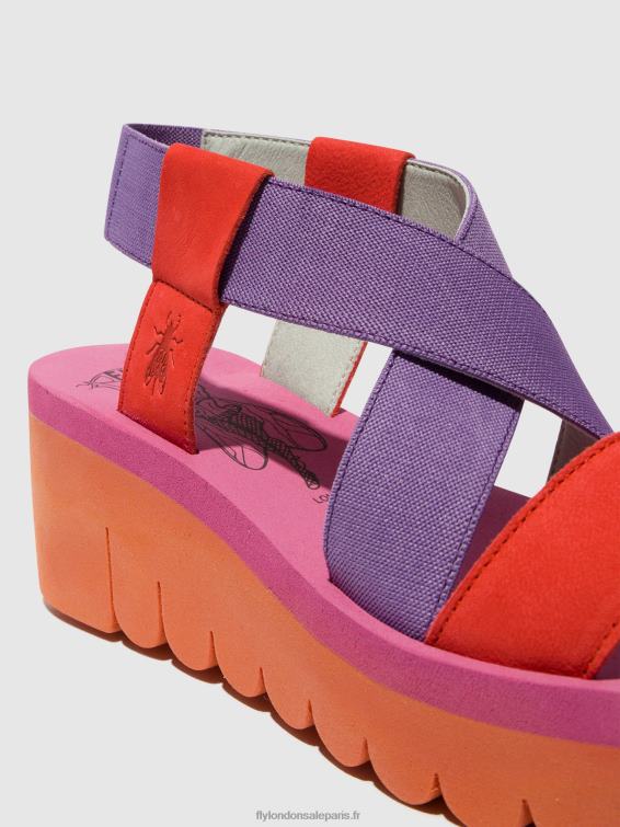 sandales à bride arrière yabi922 femmes 0N8R442 orange (alto) Fly London