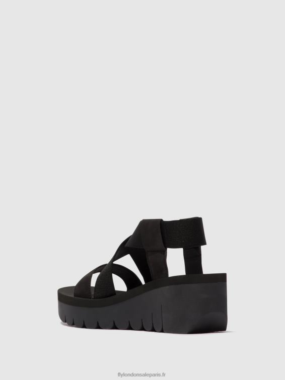 sandales à bride arrière yabi922 femmes 0N8R445 noir Fly London