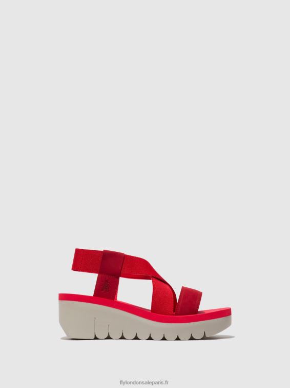 sandales à bride arrière yabi922 femmes 0N8R447 rouge à lèvres rouge (rouge) Fly London