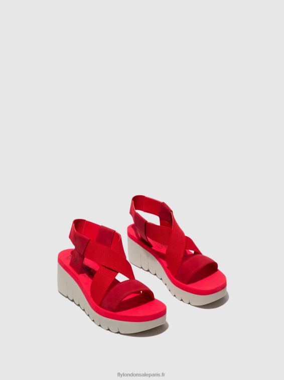 sandales à bride arrière yabi922 femmes 0N8R447 rouge à lèvres rouge (rouge) Fly London