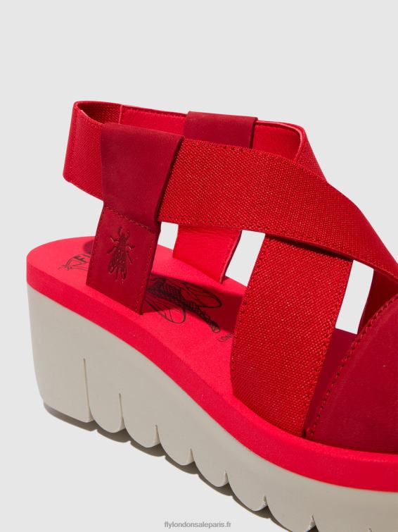 sandales à bride arrière yabi922 femmes 0N8R447 rouge à lèvres rouge (rouge) Fly London