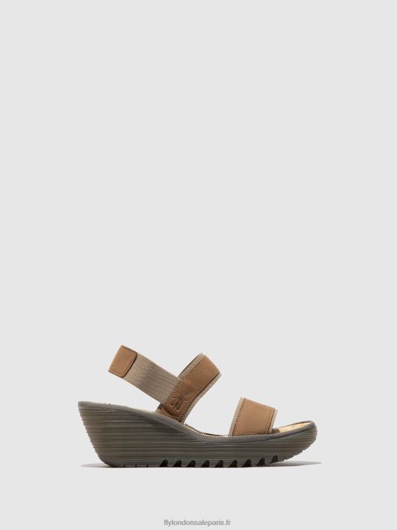 sandales à bride arrière yaco416 femmes 0N8R431 sable Fly London