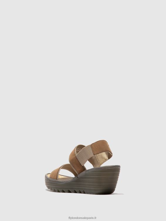 sandales à bride arrière yaco416 femmes 0N8R431 sable Fly London