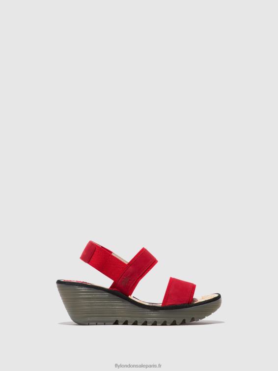 sandales à bride arrière yaco416 femmes 0N8R436 rouge à lèvres rouge Fly London