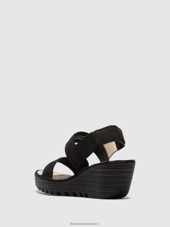 sandales à bride arrière yaco416 femmes 0N8R437 noir Fly London