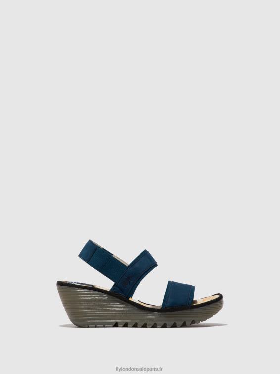 sandales à bride arrière yaco416 femmes 0N8R438 bleu Fly London