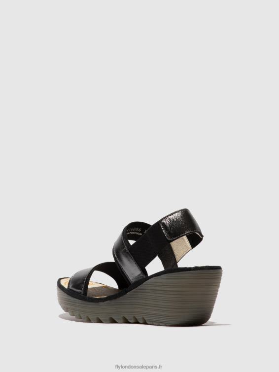 sandales à bride arrière yaco416 femmes 0N8R441 graphite Fly London
