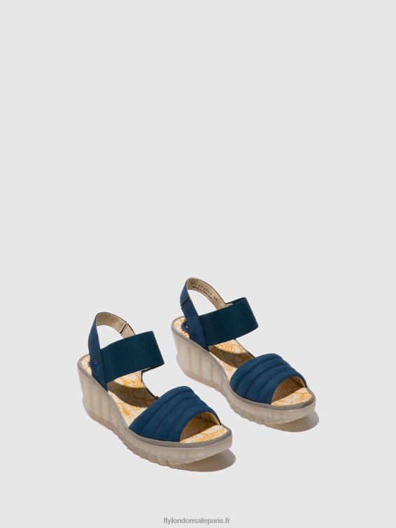sandales à bride arrière yiko414 femmes 0N8R433 bleu Fly London