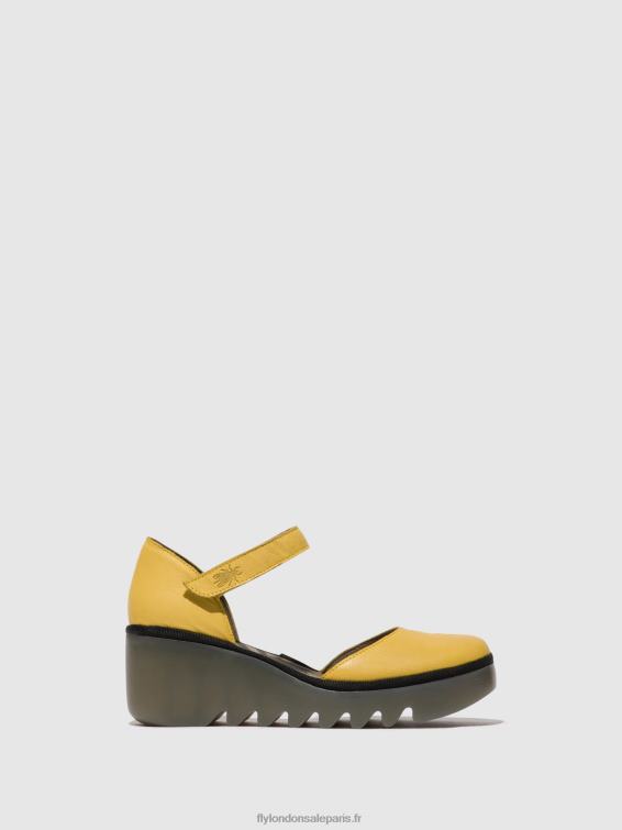 sandales à bride cheville biso305 femmes 0N8R505 jaune Fly London