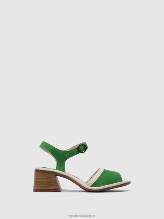sandales à bride cheville lear374 femmes 0N8R569 vert clair/blanc cassé Fly London
