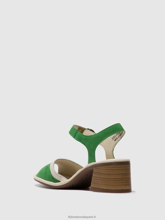 sandales à bride cheville lear374 femmes 0N8R569 vert clair/blanc cassé Fly London