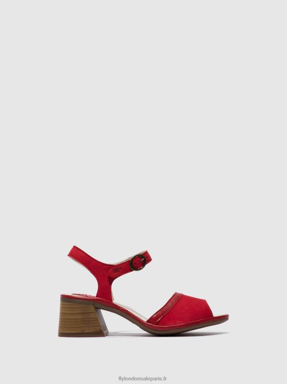 sandales à bride cheville lear374 femmes 0N8R570 rouge à lèvres rouge Fly London