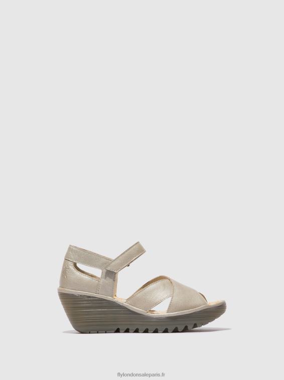 sandales à bride cheville yent365 femmes 0N8R565 argent Fly London