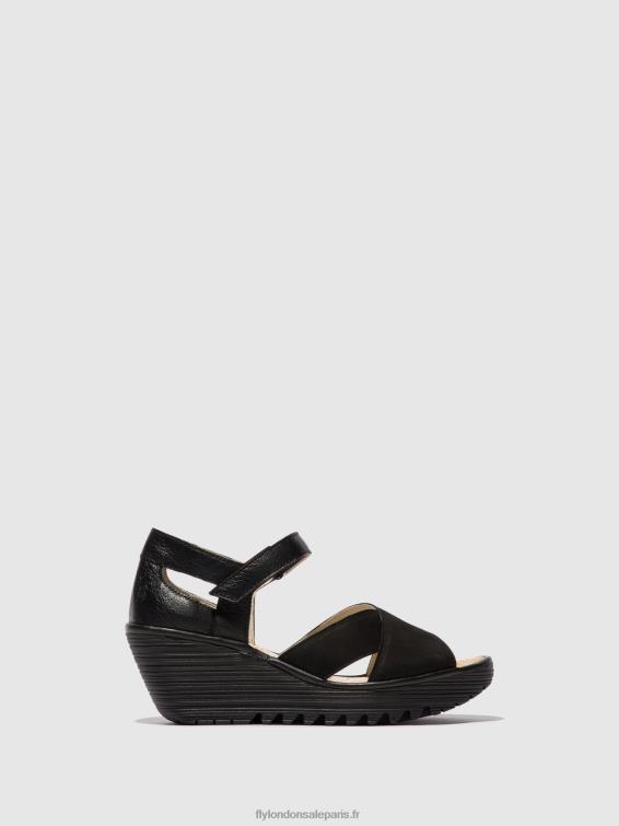 sandales à bride cheville yent365 femmes 0N8R566 noir Fly London