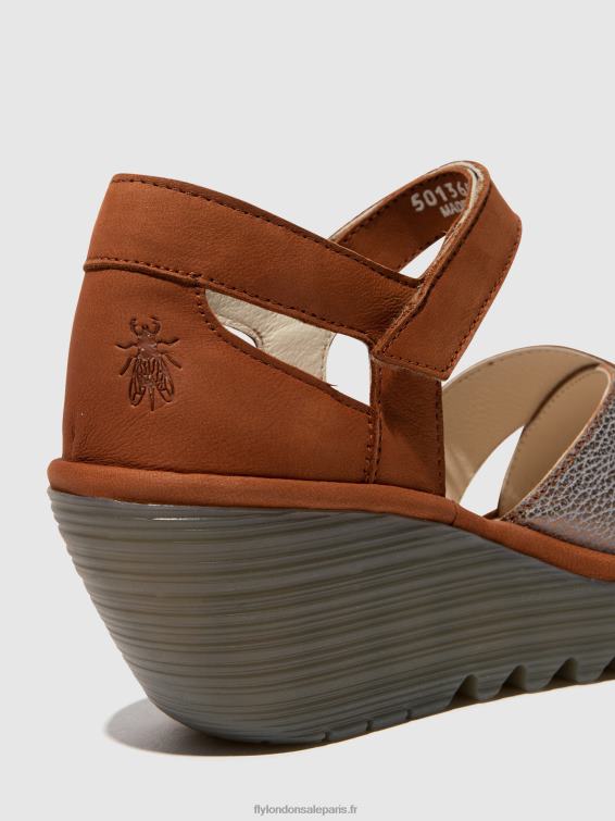 sandales à bride cheville yent365 femmes 0N8R567 bronze/bronze Fly London