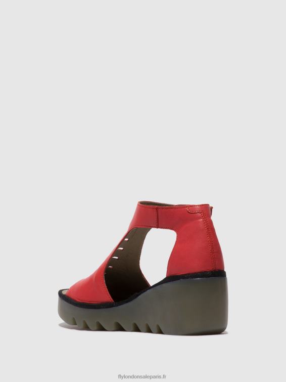 sandales à bride en T bezo306 femmes 0N8R419 framboise Fly London
