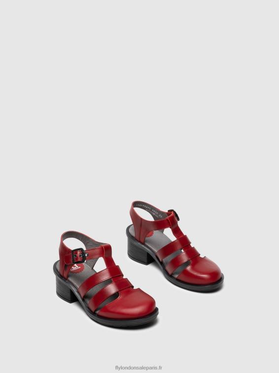 sandales à bride en T cahy195 femmes 0N8R412 rouge Fly London