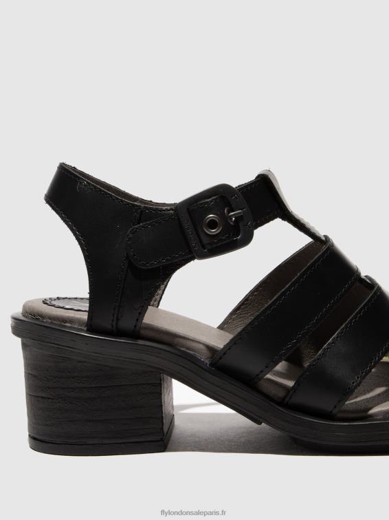 sandales à bride en T cahy195 femmes 0N8R420 noir Fly London