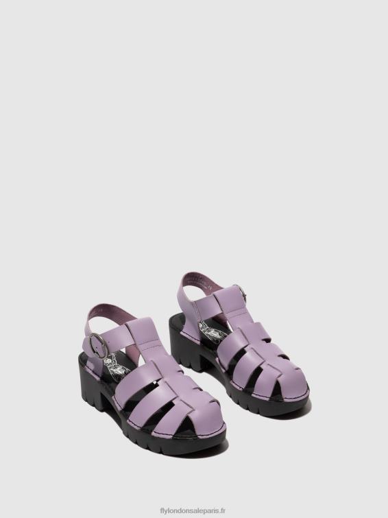 sandales à bride en T emme511 femmes 0N8R407 violet Fly London