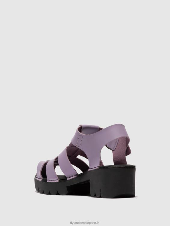 sandales à bride en T emme511 femmes 0N8R407 violet Fly London