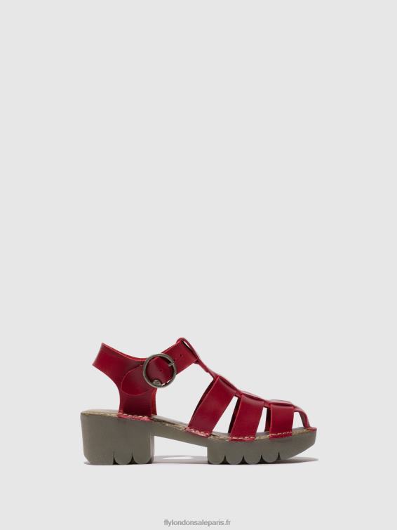 sandales à bride en T emme511 femmes 0N8R416 rouge Fly London