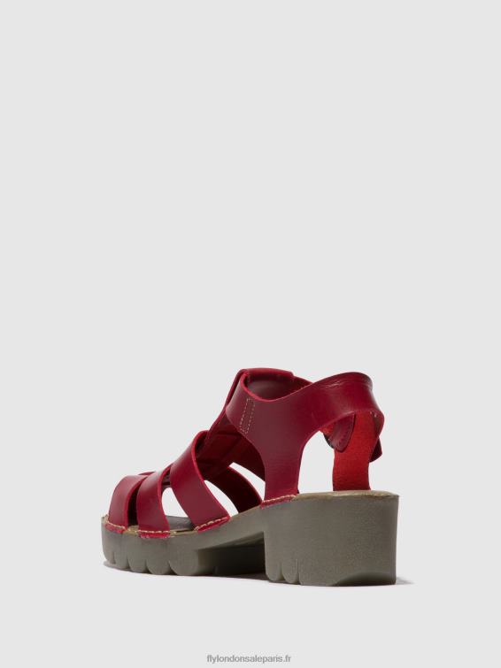 sandales à bride en T emme511 femmes 0N8R416 rouge Fly London