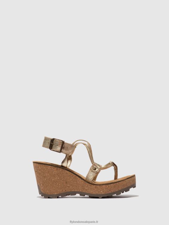 sandales à bride en T femmes 0N8R521 or Fly London