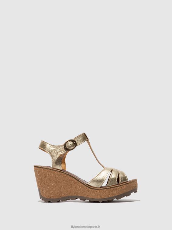 sandales à bride en T femmes 0N8R524 or Fly London
