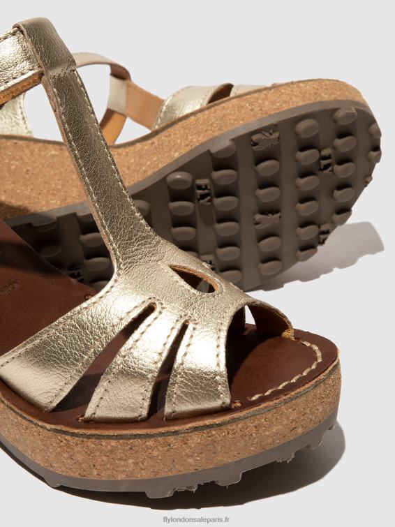 sandales à bride en T femmes 0N8R524 or Fly London