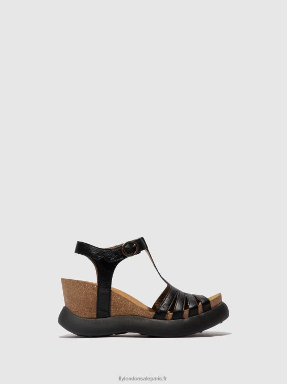 sandales à bride en T gait959 femmes 0N8R408 noir Fly London